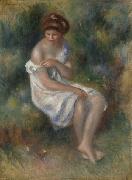 Pierre Auguste Renoir, Seated Girl in Landscape